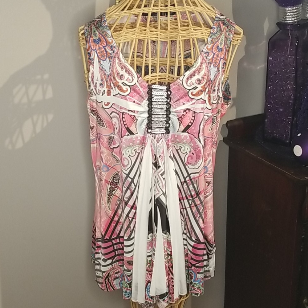 World Unity Sleeveless Tunic Top